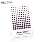 Серьги-гвоздики ASONSTEEL, 60 парлот, из нержавеющей стали, черногозолотистогорозового золотасеребристого цвета, размеры от 3 мм до 8 мм