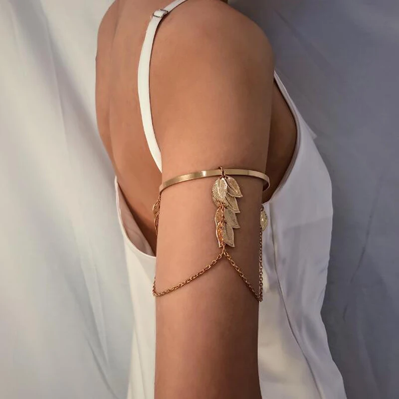 Женский браслет в стиле бохо с золотыми/листьями ретро|Браслеты| |