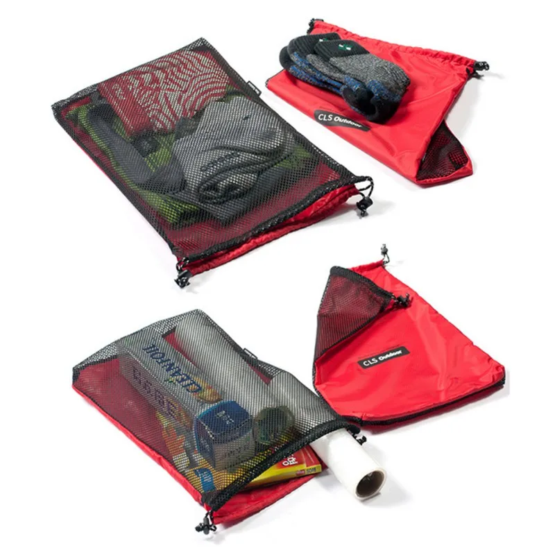 5 шт./компл. спортивная сумка для хранения на шнурке улицы сверхлегкая Сетчатая