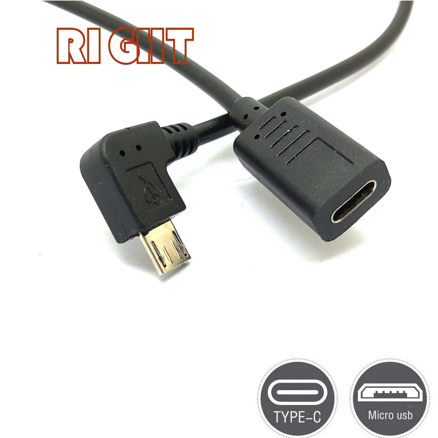 Кабель переходник с разъемом типа C мама на Micro B кабель USB для зарядки и передачи
