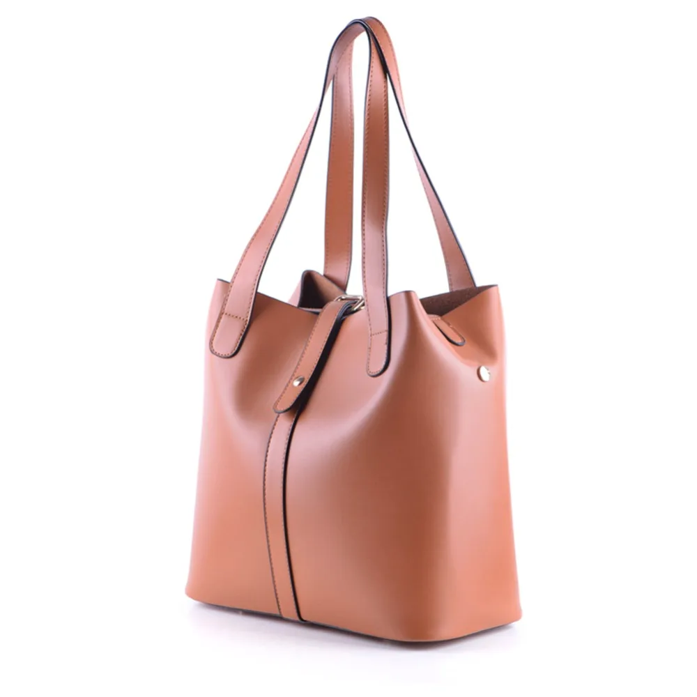 Винтажная очень большая сумка-ведро женская 3-полосная Повседневная