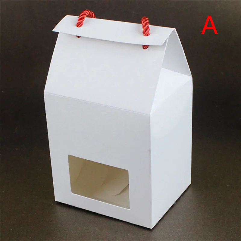 1 шт. маленькая Одиночная упаковка для тортов Ретро Мини крафт бумажная коробка DIY