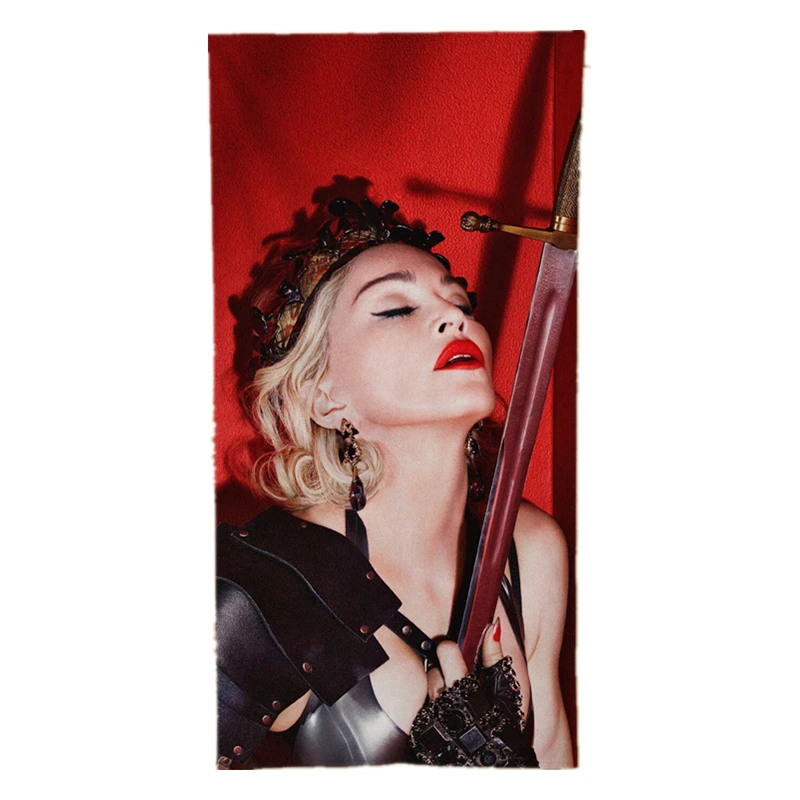 Новое пляжное полотенце для путешествий с Мадонной s Крутое MDNA волос лица
