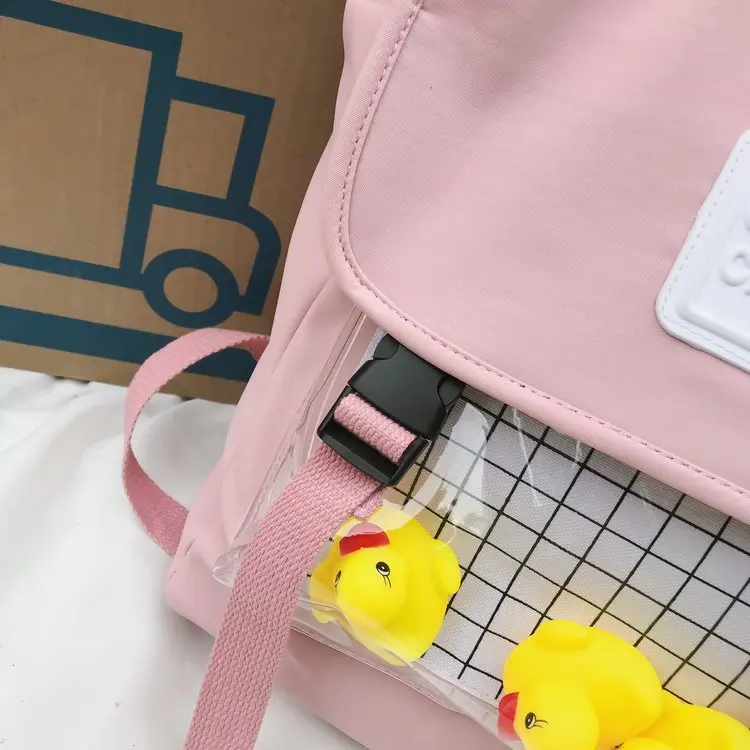 Harajuku водонепроницаемый прозрачный рюкзак из ткани Оксфорд для женщин повседневные рюкзаки Mochila Feminina Sac A Dos школьные сумки