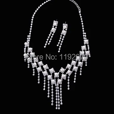 (1 Pc)European (iamond Pearl Tassels) as Picture Alloy Necklace and Earring|necklace wire|necklace earring setnecklace rack |