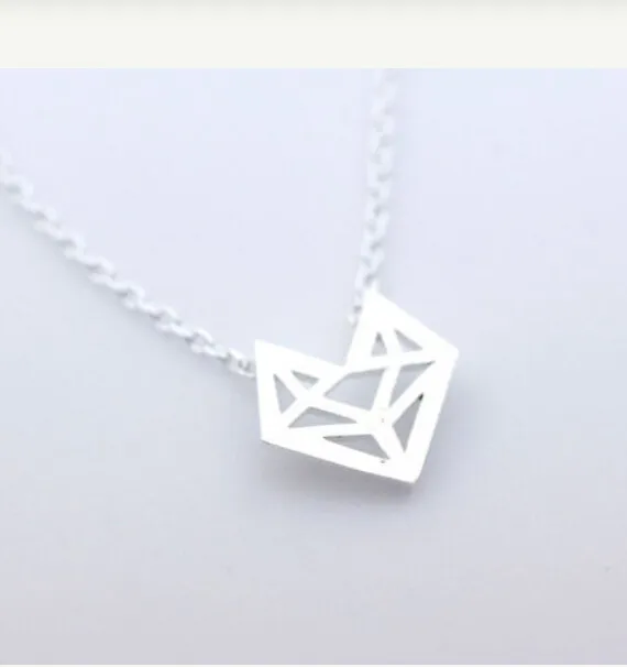 Ожерелье из нержавеющей стали с изображением оригами лисы в виде ювелирные