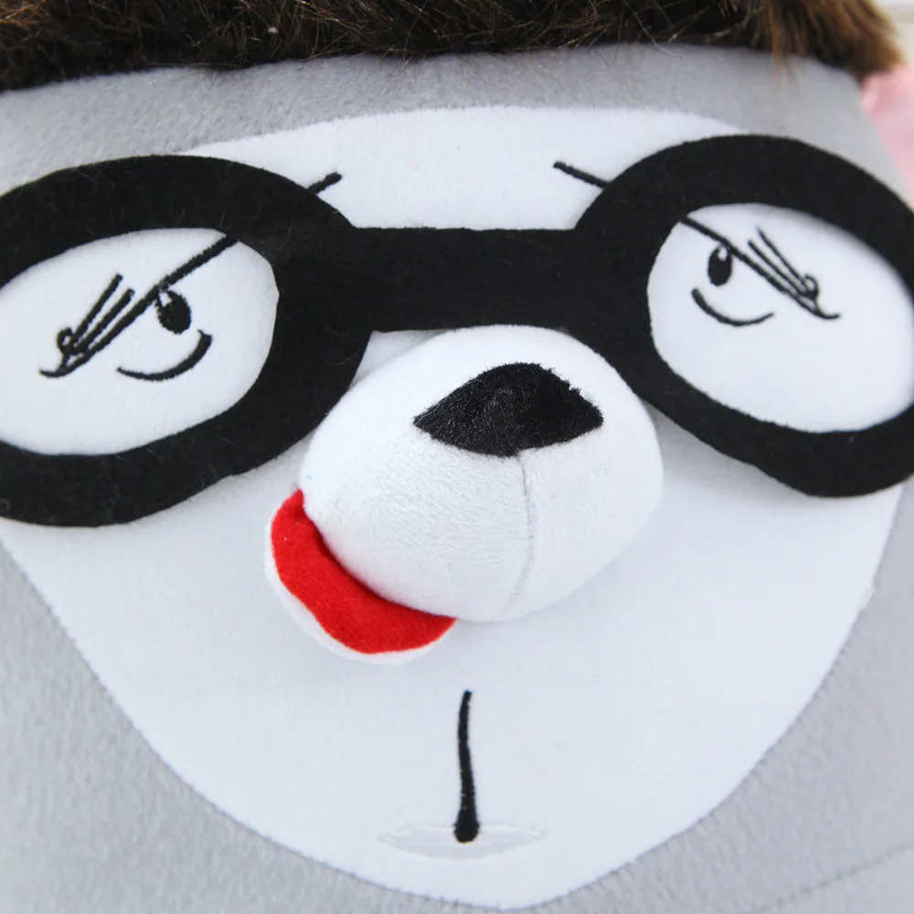 Бесплатная доставка один кусок 60 см серый медведь плюшевое ношение игрушек очки