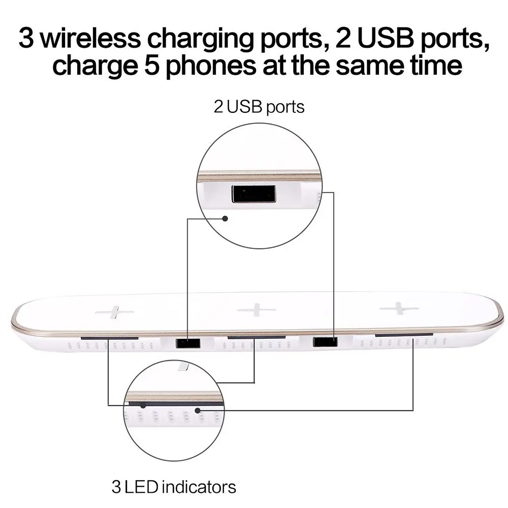 Qi Беспроводной Зарядное устройство для huawei P30 Pro samsung Galaxy S10 плюс Быстрая зарядка USB