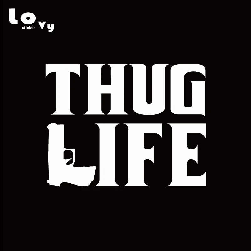 Виниловая Автомобильная наклейка Thug Life Tupac забавные наклейки для автомобилей