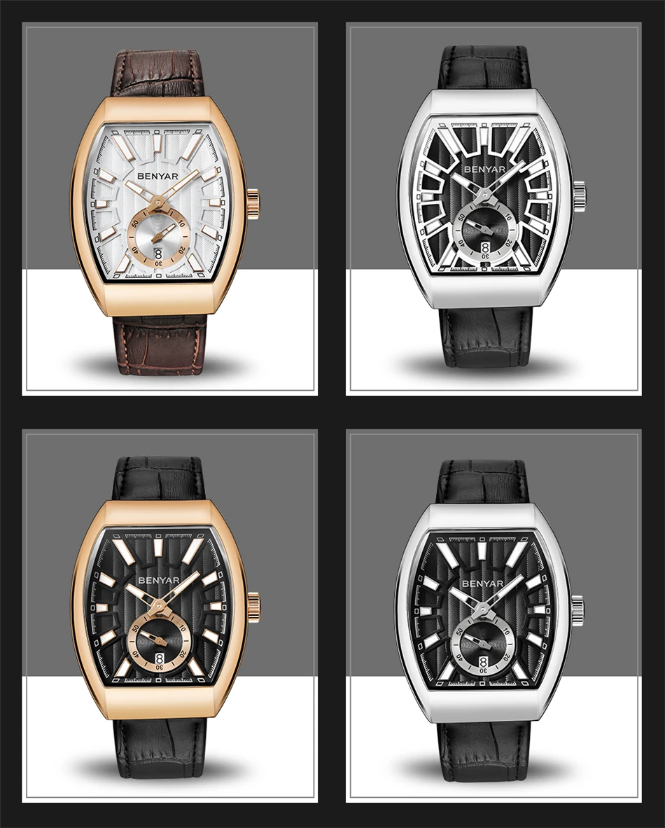 Reloj Hombre 2018 BENYAR новые роскошные брендовые кварцевые часы мужские