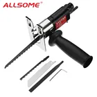 Сабельная пила ALLSOME, переходник для электродрели, для резки дерева и металла
