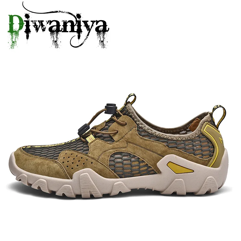 

Diwaniya Summer Sneakers for Men Lightweight Quick-drying Outdoor Swimming Shoes Soft Barefoot Beach Shoes Sport Aqua Shoes