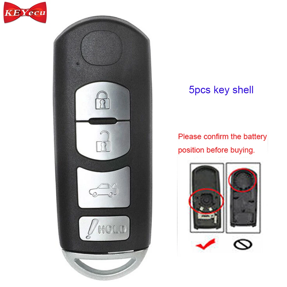 KEYECU 5 шт. для Mazda 3 6 2014 2015 2016 2017 2018 пульт дистанционного управления автомобильный