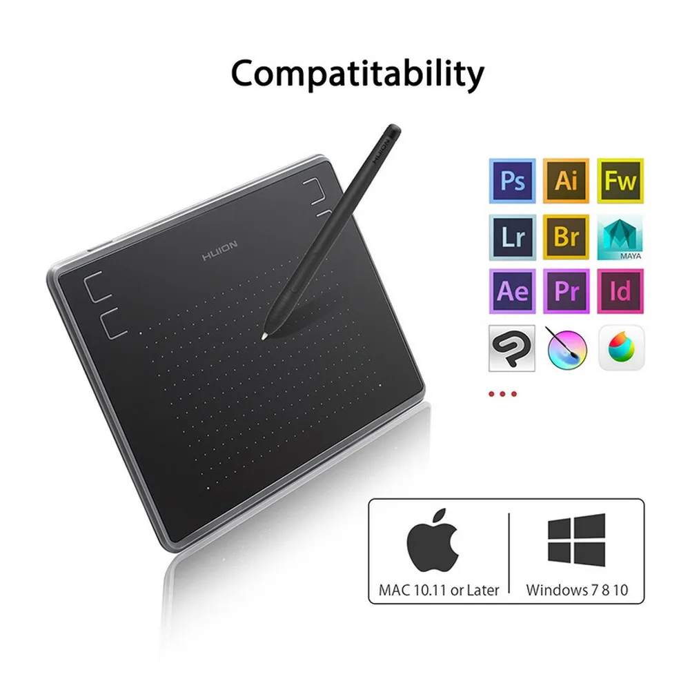 

Новинка для HUION H430P цифровые планшеты OSU игровой безбатарейный планшет Micro USB Подпись графический Рисунок ручка 5080LPI Graphics