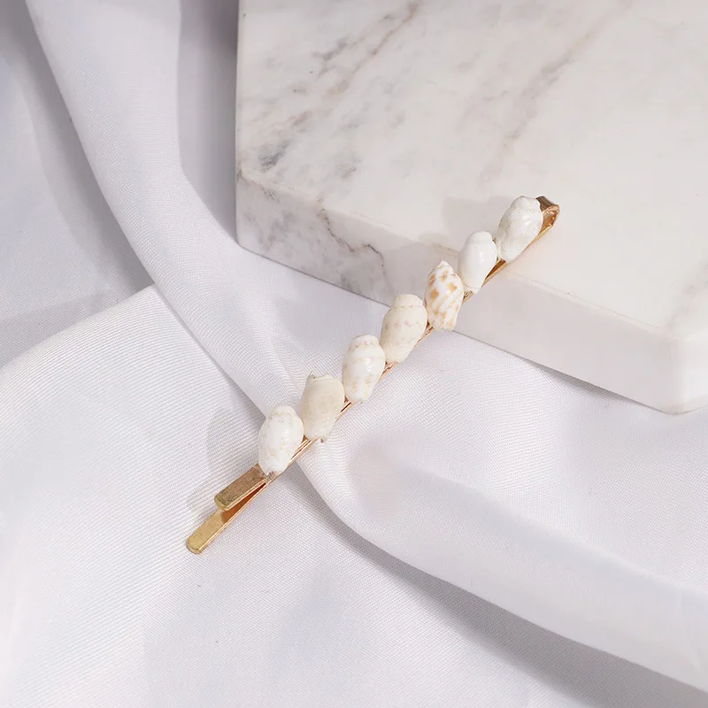 Ювелирные изделия морской ракушка зажим для волос с жемчугом заколки шпильки