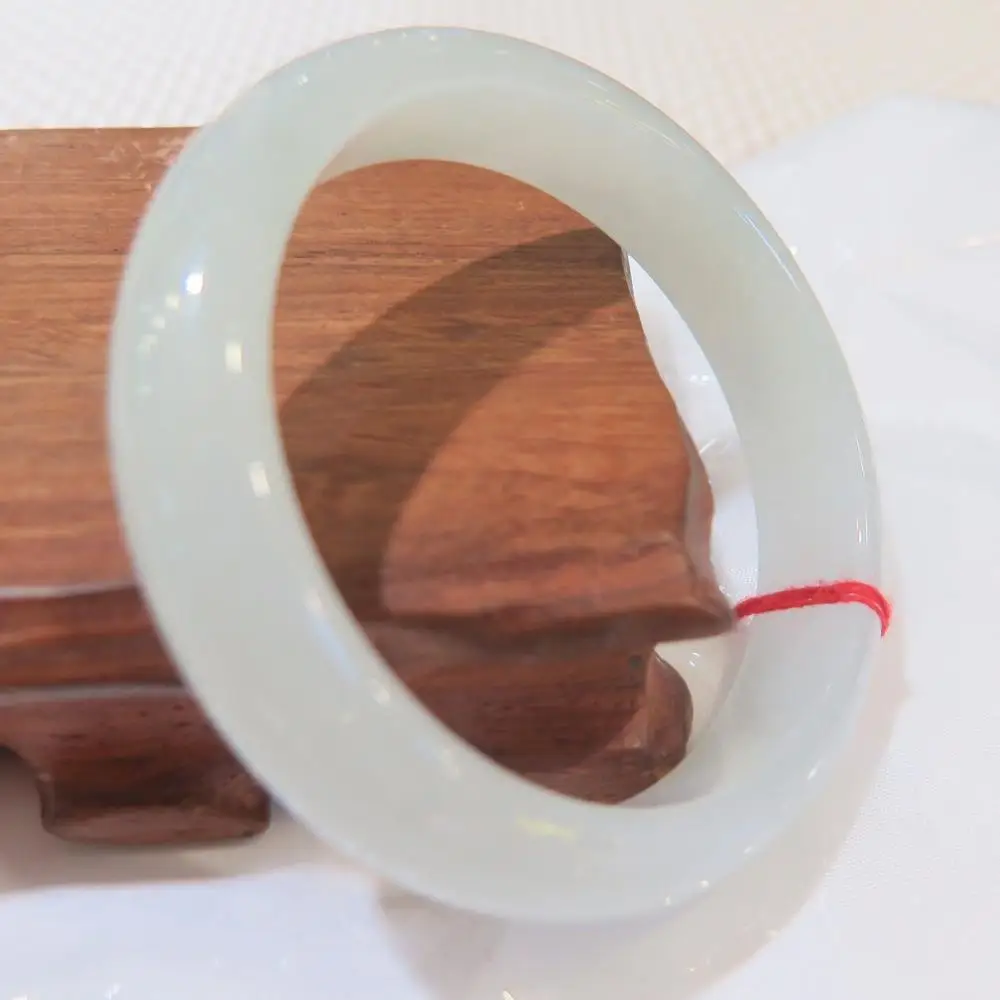 Новый браслет из натурального нефрита класса А женский идеальный Гладкий