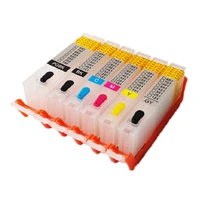 6 color 125 126 pgi 125 bk c m y gy refillable ink cartridge for canon pixma mg6110 mg6210 mg8110 mg8210 printer