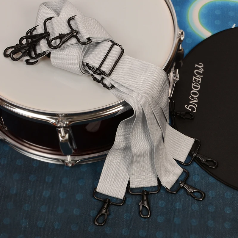 

5CM professional army drum straps gray white widened adult metal hook small army drum shoulder strap musical instrument