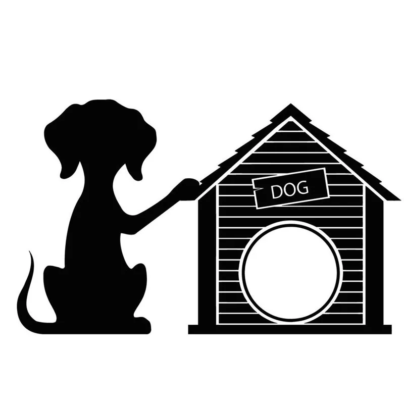 

15CM * 9.2CM Dog Puppy Pet Kennel Home Cool Graphics Stickers Vinyl Decal Car