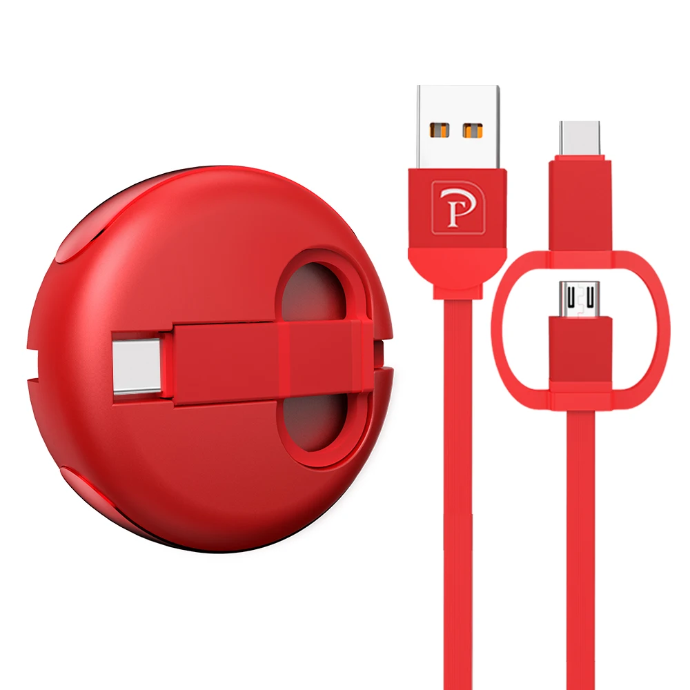 OATSBASF 2 в 1 USB кабель Micro USB и type C для samsung Xiaomi huawei выдвижной портативный USB C для Android кабель для передачи данных