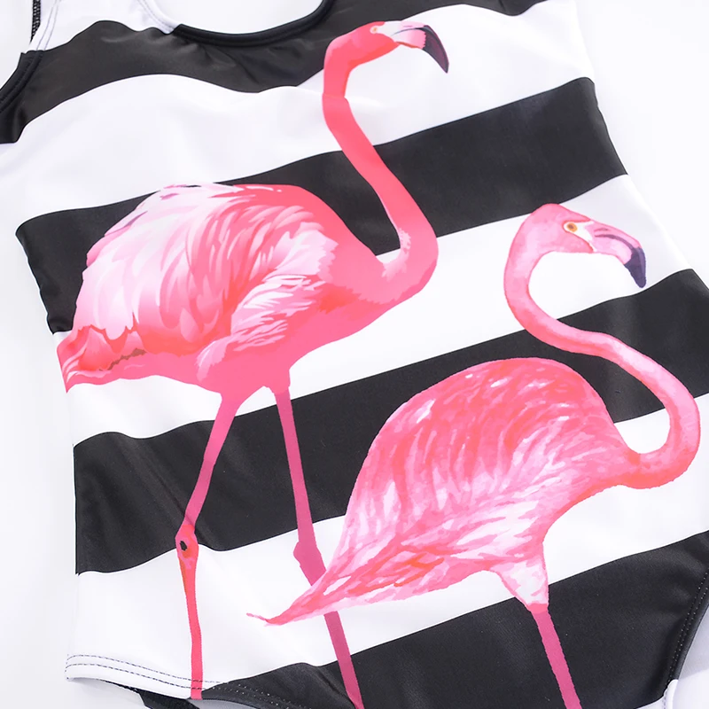 Купальник с принтом фламинго Женский цельный купальник сексуальное боди бикини