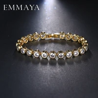 emmaya top quality exquisite round cz bracelet rose gold color bracelet austrian crystals jewelry big discount