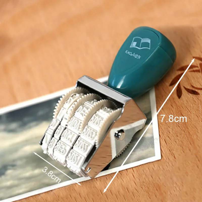 Saizhi 1 шт. DIY винтажный пластиковый роликовый штамп месяц дата колесо штампы