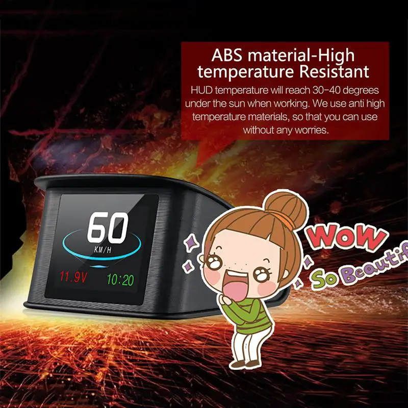 Adeeing T600 автомобиль OBD2 gps компьютер автомобиль цифровой OBD вождения Спидометр Пробег топлива напряжение температура TFT HUD r25