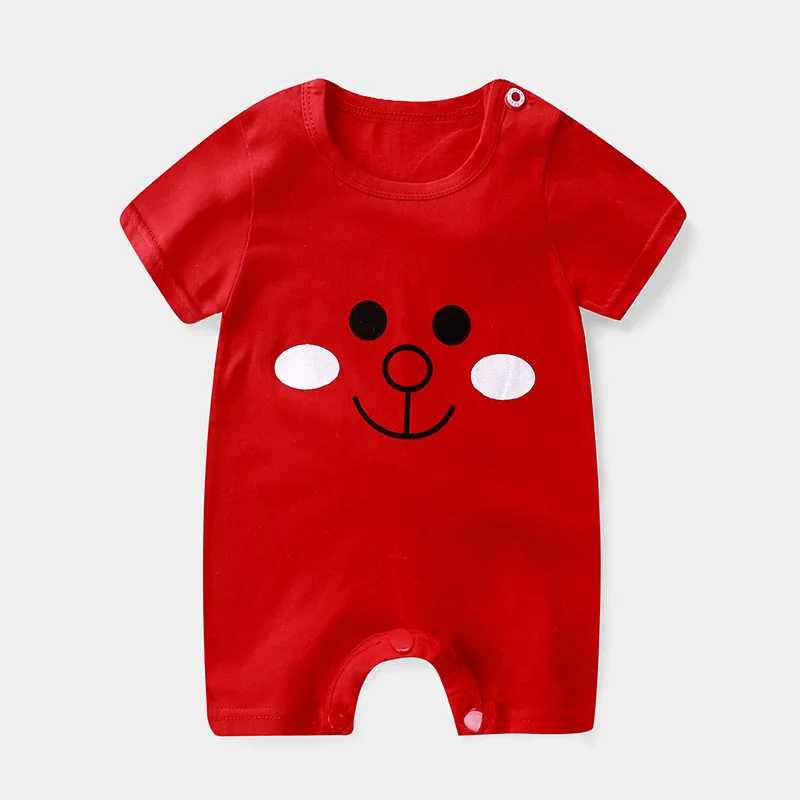 Neonatal Baby Clothes Summer Uniform Wear Slim Climbing Pants Number Three Jumpsuit | Мать и ребенок