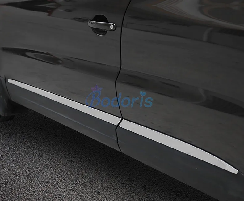 Для евро Volkswagen VW Tiguan 2010 2015 автомобильный Стайлинг из нержавеющей стали Боковая
