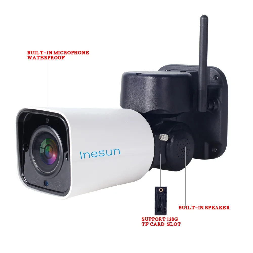 Inesun наружная WiFi камера безопасности PTZ IP HD 1080P 2MP поддержка двухстороннее аудио