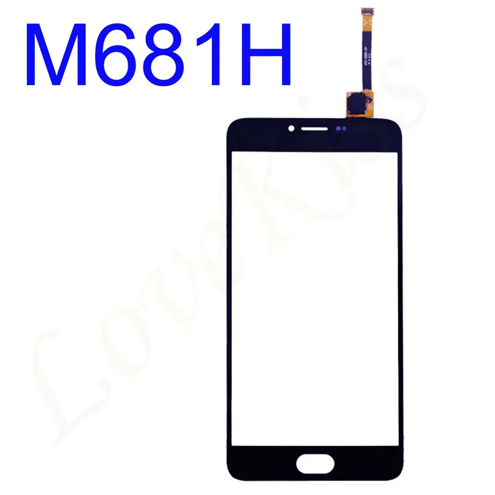 Спереди Панель для Meizu M3 Note l681 m681 m681h l681h Сенсорный экран Сенсор ЖК-дисплей Дисплей планшета Стекло крышка TP Замена Инструменты - Цвет: M681H Black