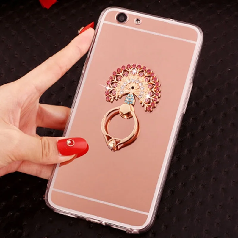 Чехол для Redmi note 3, 4, 5, 6 A X, чехол для Xiaomi 8, E, 2, 1, 5S plus, max3, love heart, алмазный, павлин, блестящий, зеркальный чехол, 360, кольцо