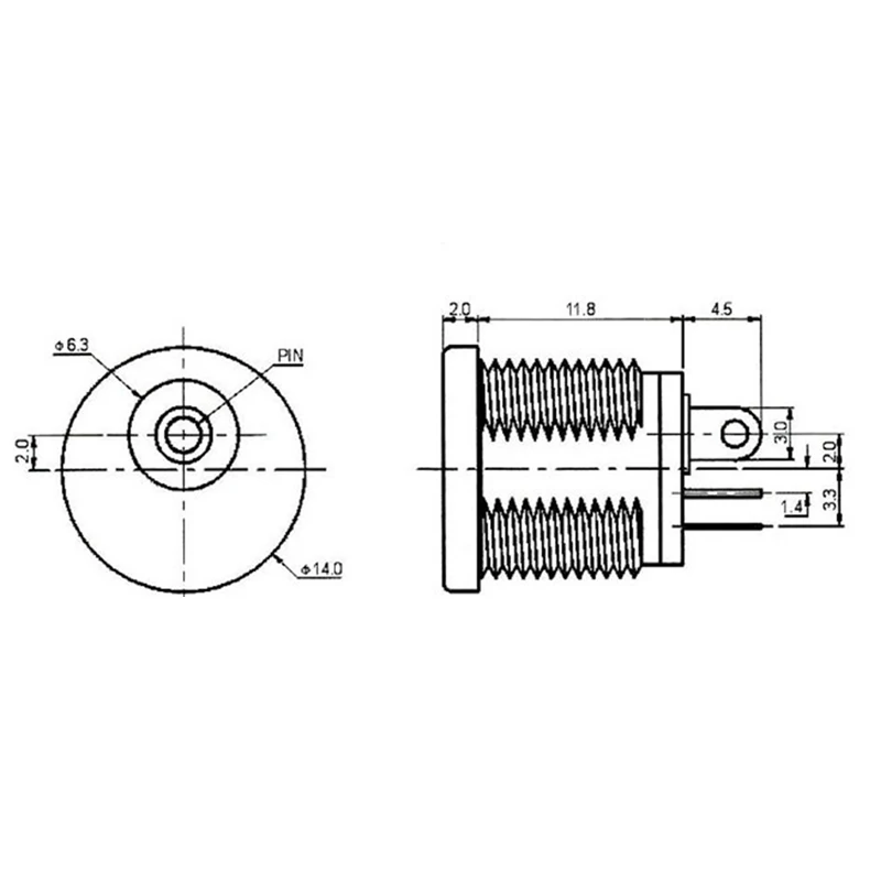 10 шт. Φ 5 5*2 1|socket dc|socket jacksocket 1/2 |