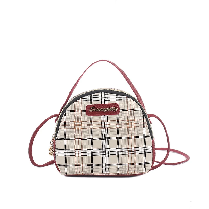 Британская модная клетчатая маленькая квадратная сумка простая Ретро высокого