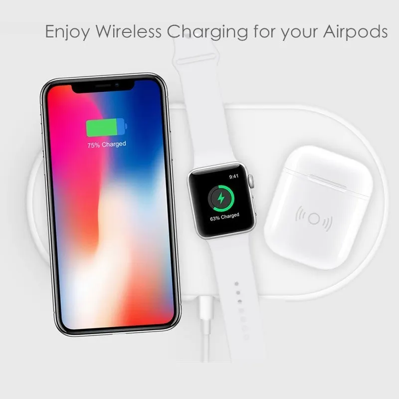 Чехол для беспроводного зарядного устройства Airpods QI Standard чехол совместимый с