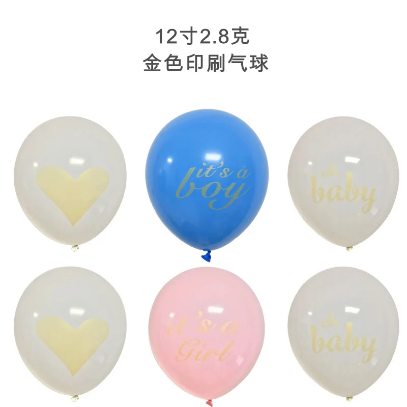 10pcs 12inch 2.8g Round Golden Gender Balloons it's Boy/it's Girl Balloon Birthday Ballons Decoration Baby Shower Party Supplies | Дом и