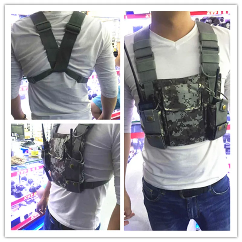 OPPXUN рация baofeng UV5R BF888S нагрудный карман черный рюкзак для радио коммуникатор