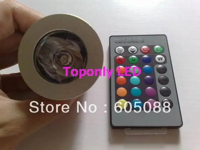 E27 3 Вт rgb Светодиодная лампа прожектор AC85 220V + ИК пульт дистанционного управления