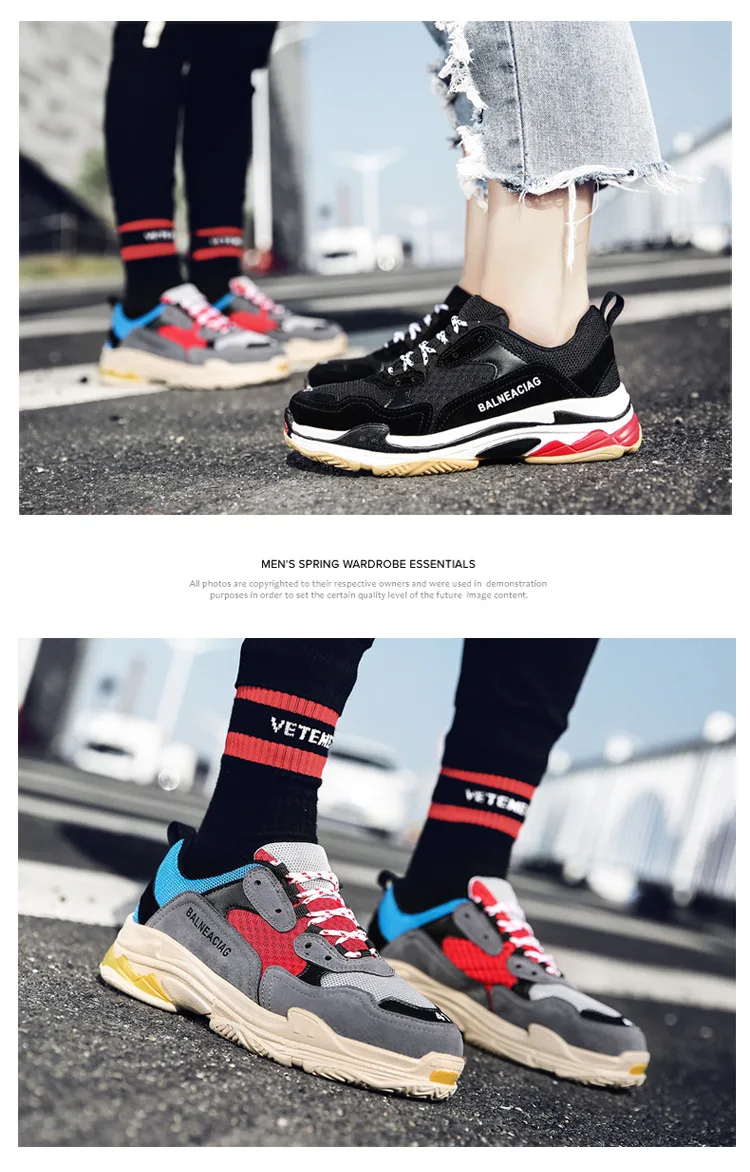 HUANQIU/ дизайн; Tenis Masculino Esportivo; женские кроссовки; удобная мужская обувь; Тройная Винтажная обувь размера плюс; Повседневная обувь; ZLL55