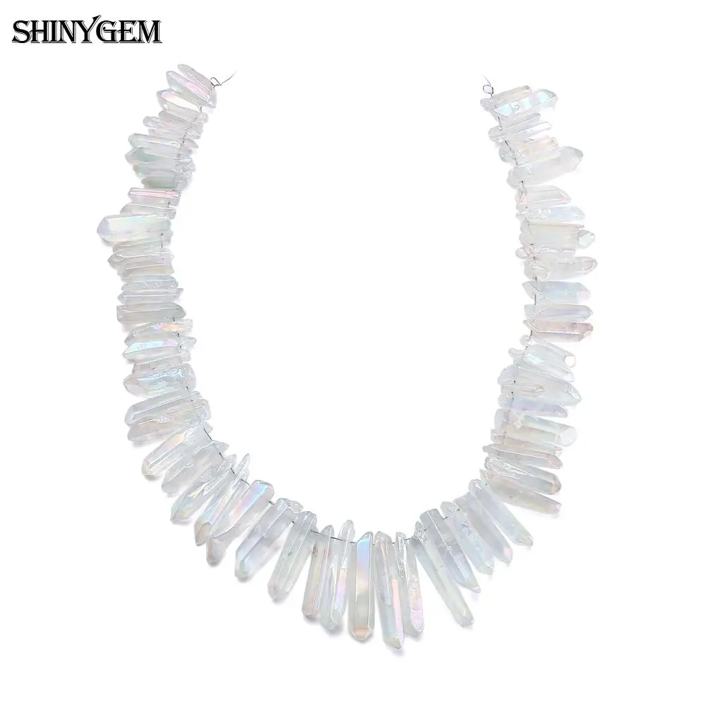 Кристаллический камень ShinyGem белый металл с прозрачными кристаллами минеральные