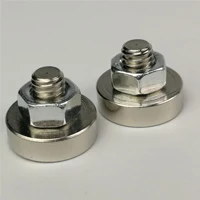 20pcs 20 шт. D16mm мощный сильный неодимовый магнит горшок с резьбой M6* 8 мм светодиодный магнитный материал База Светодиодный монитор фиксирующие дверные магниты - Цвет: 20pcs