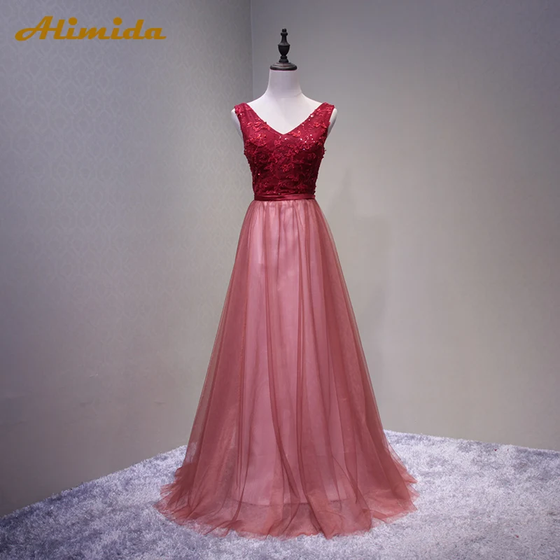 ALIMIDA длинное вечернее платье 2020 с аппликацией платья для выпускного вечера