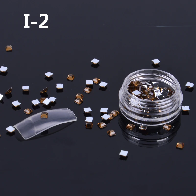 

1 Box Super Shiny Crystal AB Color 3D Non Hot Fix Flatback Nails Rhinestones 24 Colors Optional Nail Art Decorations Accessories