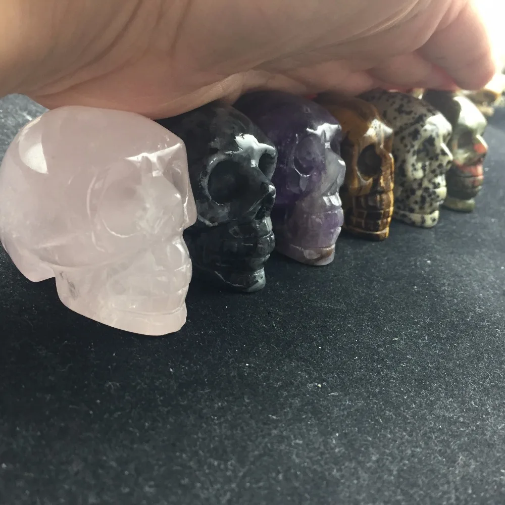Резное Исцеление в виде черепов 6 шт./набор|natural stones and crystals|skulls carvedstones crystals |