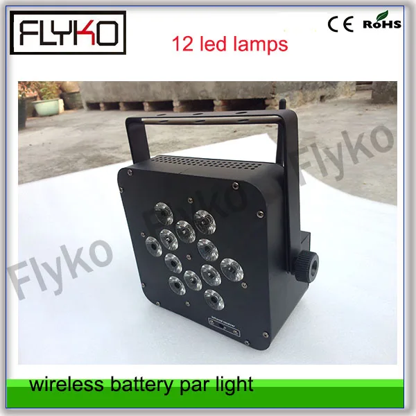 

Free shipping battery wireless 12pcs lights stage decoration par light