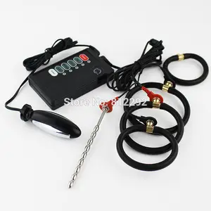 Удлинитель анальной пробки, из нержавеющей стали, для уретрального пениса, звуковой штекер, с электрическим током