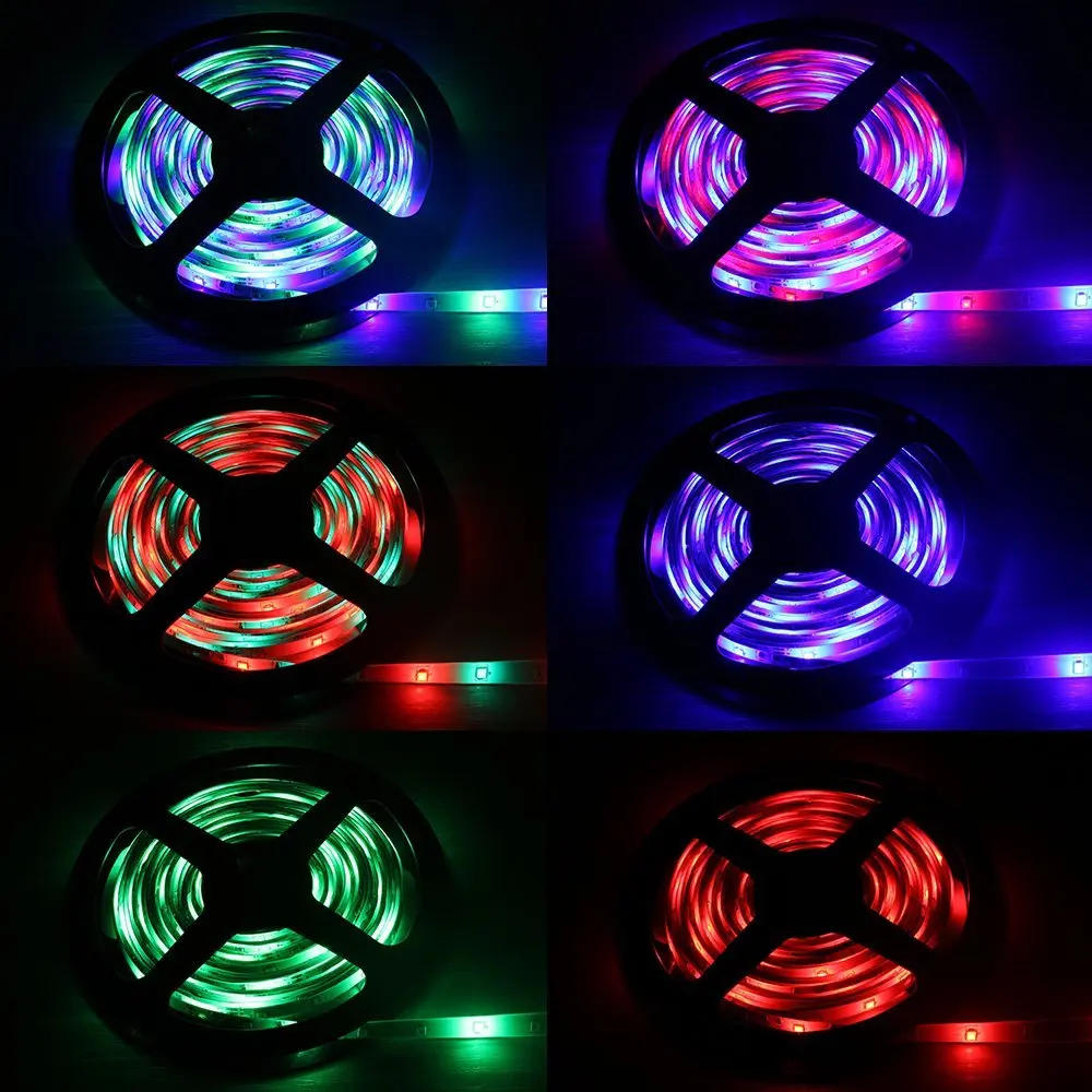 DC12V 3528 Светодиодные ленты 5 м/Roll SMD более Brighterness одного цвета и RGB Светодиодные ленты свет DC12V 60 Светодиодный s /M декоративный свет