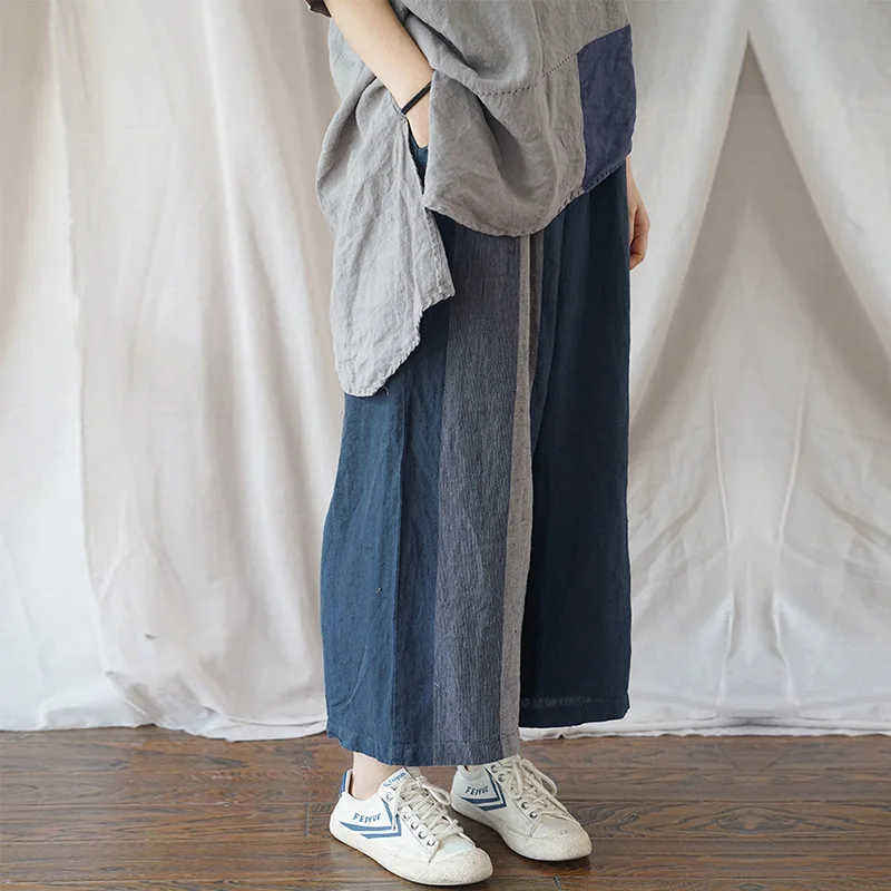SCUWLINEN 2019 сезон: весна–лето Для женщин брюки Винтаж подходит ко всему
