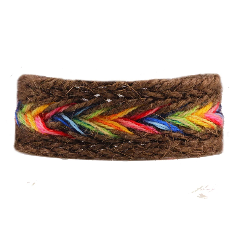 2019 цветной браслет из пеньки с бисером Этнические украшения романтические